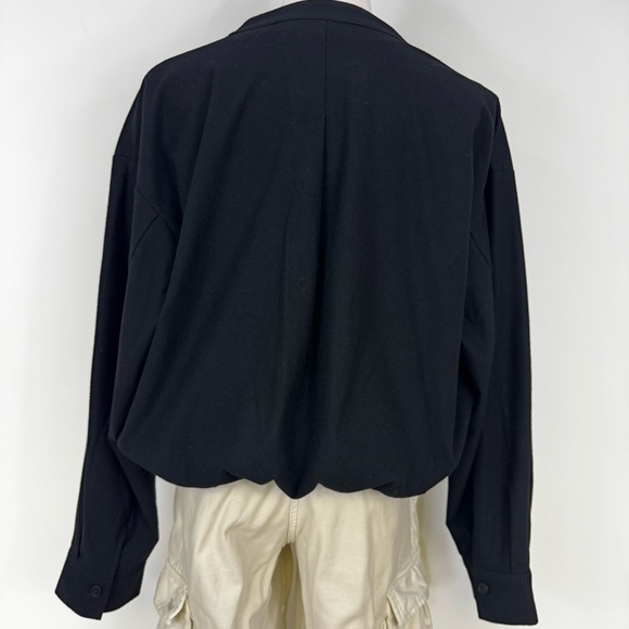 Muji Women's Black Button-Up Jacket Essential Outerwear Collection Size Medium - Picture 10 of 16